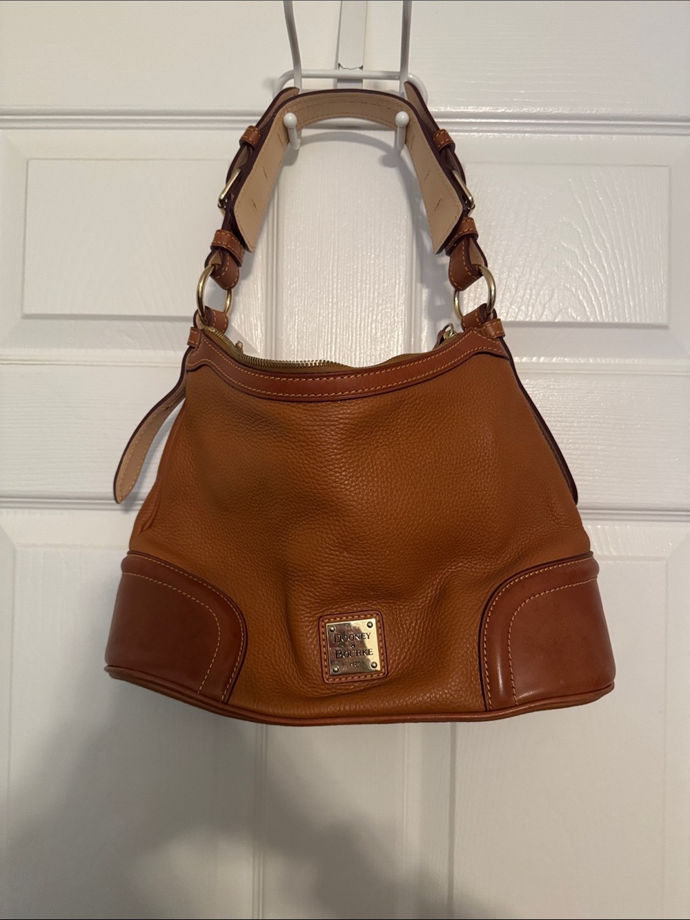 Dooney & Bourke Brown Pebbled Leather Shoulder Bag